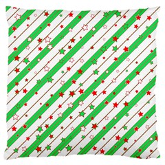 Christmas Paper Stars Pattern Texture Background Colorful Colors Seamless Copy Large Cushion Case (two Sides) by Vaneshart