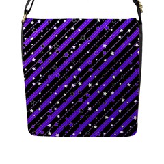 Christmas Paper Star Texture Flap Closure Messenger Bag (L)