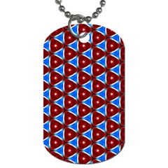 Pattern Triangles Seamless Red Blue Seamless Pattern Texture Seamless Patterns Repetition Dog Tag (one Side) by Vaneshart