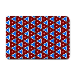 Pattern Triangles Seamless Red Blue Seamless Pattern Texture Seamless Patterns Repetition Small Doormat  by Vaneshart