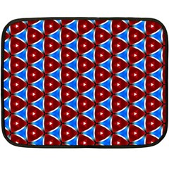 Pattern Triangles Seamless Red Blue Seamless Pattern Texture Seamless Patterns Repetition Double Sided Fleece Blanket (mini)  by Vaneshart