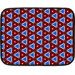 Pattern Triangles Seamless Red Blue Seamless Pattern Texture Seamless Patterns Repetition Double Sided Fleece Blanket (Mini)  35 x27  Blanket Front