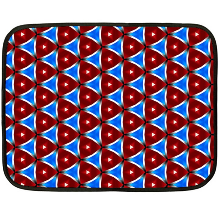 Pattern Triangles Seamless Red Blue Seamless Pattern Texture Seamless Patterns Repetition Double Sided Fleece Blanket (Mini) 