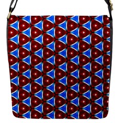 Pattern Triangles Seamless Red Blue Seamless Pattern Texture Seamless Patterns Repetition Flap Closure Messenger Bag (s) by Vaneshart