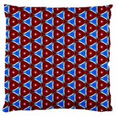 Pattern Triangles Seamless Red Blue Seamless Pattern Texture Seamless Patterns Repetition Large Flano Cushion Case (two Sides) by Vaneshart