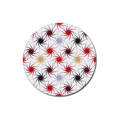 Pearl Pattern Floral Design Art Digital Seamless Rubber Coaster (round)  by Vaneshart