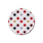 Pearl Pattern Floral Design Art Digital Seamless Rubber Coaster (Round)  Front