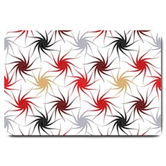 Pearl Pattern Floral Design Art Digital Seamless Large Doormat  by Vaneshart