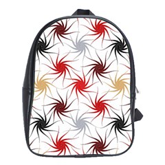 Pearl Pattern Floral Design Art Digital Seamless School Bag (xl) by Vaneshart