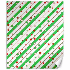 Christmas Paper Stars Pattern Texture Background Colorful Colors Seamless Canvas 8  X 10  by Vaneshart