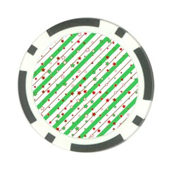 Christmas Paper Stars Pattern Texture Background Colorful Colors Seamless Poker Chip Card Guard (10 Pack) by Vaneshart