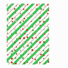 Christmas Paper Stars Pattern Texture Background Colorful Colors Seamless Small Garden Flag (two Sides) by Vaneshart