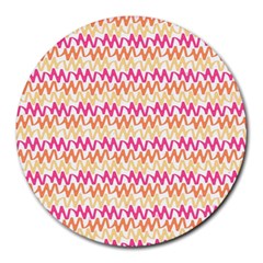 Abstract Seamlesspattern Graphic Lines Vintage Background Grunge Frame Leaf Round Mousepads