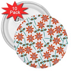 Vector Flower Floral Pattern Seamlesspattern Pink Colorful Kids 3  Buttons (10 Pack)  by Vaneshart