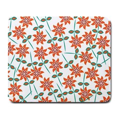 Vector Flower Floral Pattern Seamlesspattern Pink Colorful Kids Large Mousepads by Vaneshart