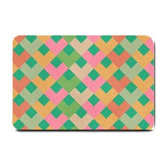 Abstract Seamlesspattern Graphic Lines Vintage Background Grunge Pattern Colorful Small Doormat  by Vaneshart