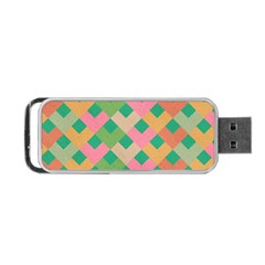 Abstract Seamlesspattern Graphic Lines Vintage Background Grunge Pattern Colorful Portable Usb Flash (one Side) by Vaneshart