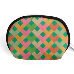 Abstract Seamlesspattern Graphic Lines Vintage Background Grunge Pattern Colorful Accessory Pouch (medium) by Vaneshart