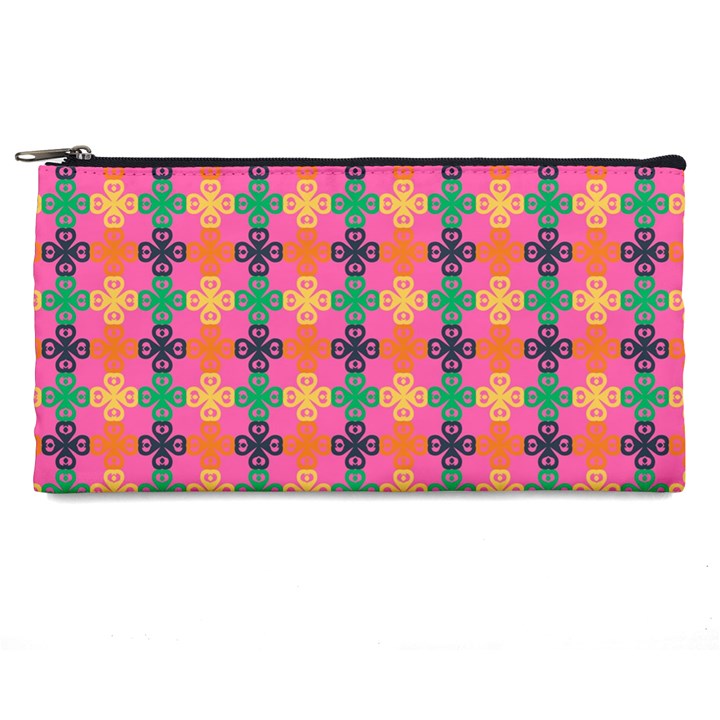 Abstract Seamlesspattern Graphic Lines Vintage Background Grunge Diamond Dotted Pencil Cases