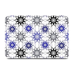 Pearl Pattern Floral Design Art Digital Seamless Blue Black Plate Mats by Vaneshart