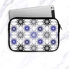 Pearl Pattern Floral Design Art Digital Seamless Blue Black Apple Ipad Mini Zipper Cases by Vaneshart