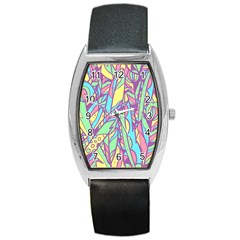 Feathers Pattern Barrel Style Metal Watch by Sobalvarro