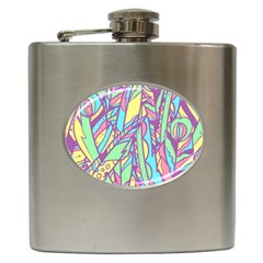 Feathers Pattern Hip Flask (6 Oz) by Sobalvarro