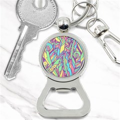 Feathers Pattern Bottle Opener Key Chain by Sobalvarro