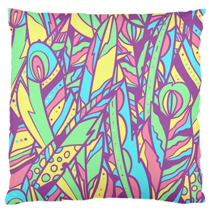 Feathers Pattern Standard Flano Cushion Case (Two Sides)