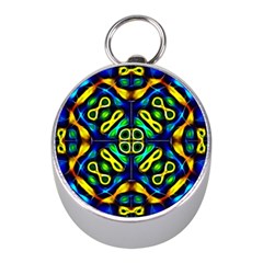 Pattern Geometric Glow Colors Lines Seamless Mini Silver Compasses