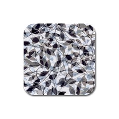 Leaves Pattern Colors Nature Design Rubber Square Coaster (4 Pack)  by Vaneshart