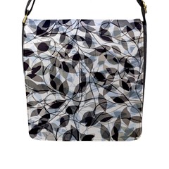 Leaves Pattern Colors Nature Design Flap Closure Messenger Bag (l) by Vaneshart