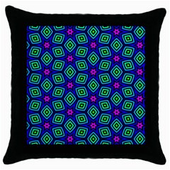 Seamless Pattern Pattern Purple Stars Throw Pillow Case (black) by Vaneshart