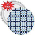 Pattern Design Art Scrapbooking Geometric Cubes 3  Buttons (100 pack)  Front