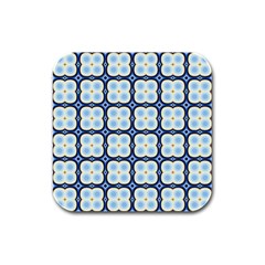 Pattern Design Art Scrapbooking Geometric Cubes Rubber Square Coaster (4 Pack)  by Vaneshart