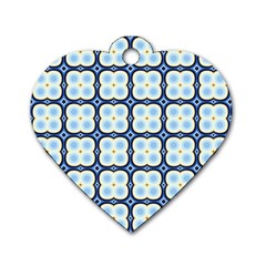 Pattern Design Art Scrapbooking Geometric Cubes Dog Tag Heart (one Side) by Vaneshart