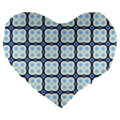 Pattern Design Art Scrapbooking Geometric Cubes Large 19  Premium Flano Heart Shape Cushions by Vaneshart