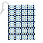 Pattern Design Art Scrapbooking Geometric Cubes Drawstring Pouch (5XL) Back