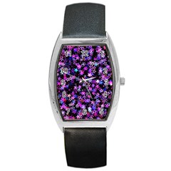 Christmas Paper Star Texture Barrel Style Metal Watch by Vaneshart