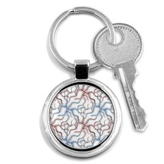 Pearl Pattern Floral Design Art Digital Seamless Key Chain (round)