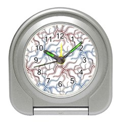 Pearl Pattern Floral Design Art Digital Seamless Travel Alarm Clock by Vaneshart