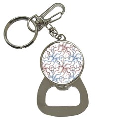 Pearl Pattern Floral Design Art Digital Seamless Bottle Opener Key Chain by Vaneshart