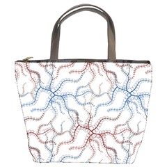 Pearl Pattern Floral Design Art Digital Seamless Bucket Bag by Vaneshart