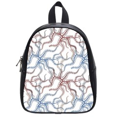 Pearl Pattern Floral Design Art Digital Seamless School Bag (small) by Vaneshart