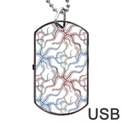 Pearl Pattern Floral Design Art Digital Seamless Dog Tag Usb Flash (one Side) by Vaneshart