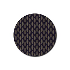 Abstract Seamlesspattern Graphic Lines Vintage Background Grunge Diamond Square Rubber Coaster (round)  by Vaneshart