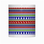 Christmas Color Stripes Pattern White Mugs Center