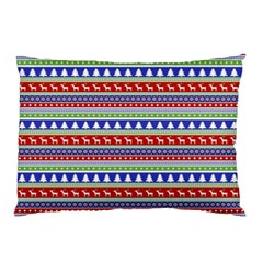 Christmas Color Stripes Pattern Pillow Case (two Sides)