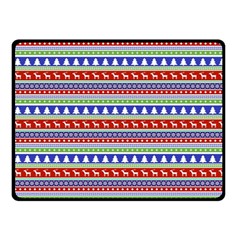 Christmas Color Stripes Pattern Double Sided Fleece Blanket (small)  by Vaneshart