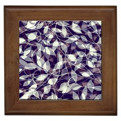 Leaves Pattern Colors Nature Design Framed Tile by Vaneshart